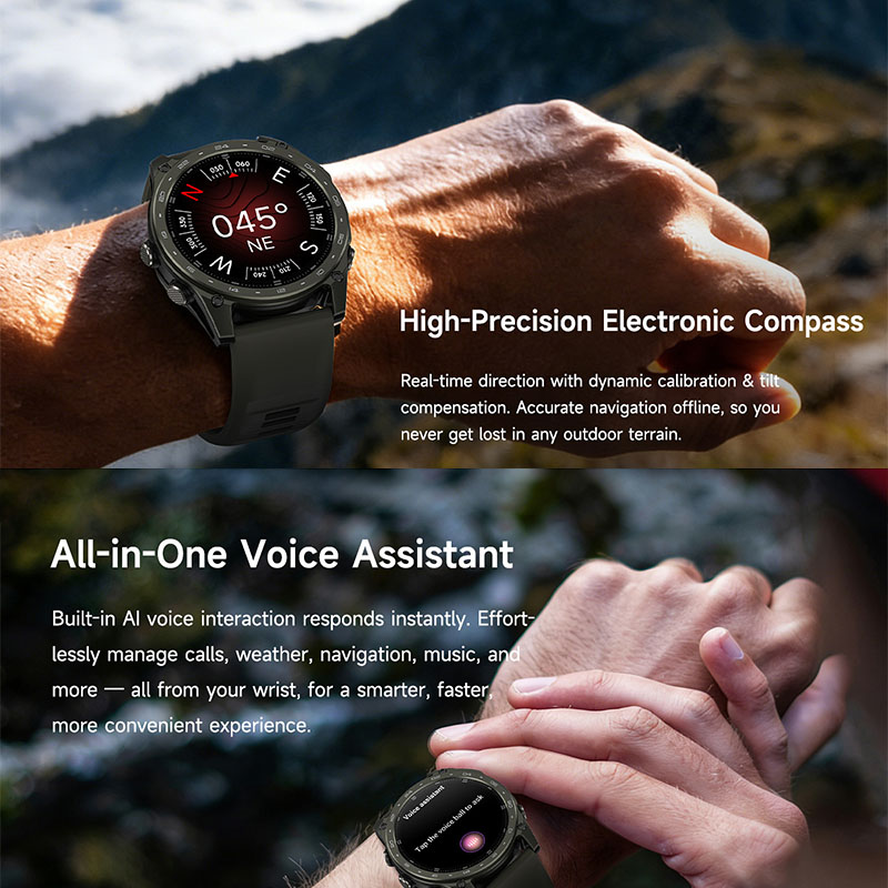 New 5ATM Waterproof Smart Watc - Altimeter Compass Watch ulasan dan harga